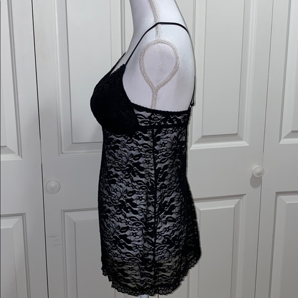 Gilligan & O'Malley Black Lace Teddy - Picture 3 of 8